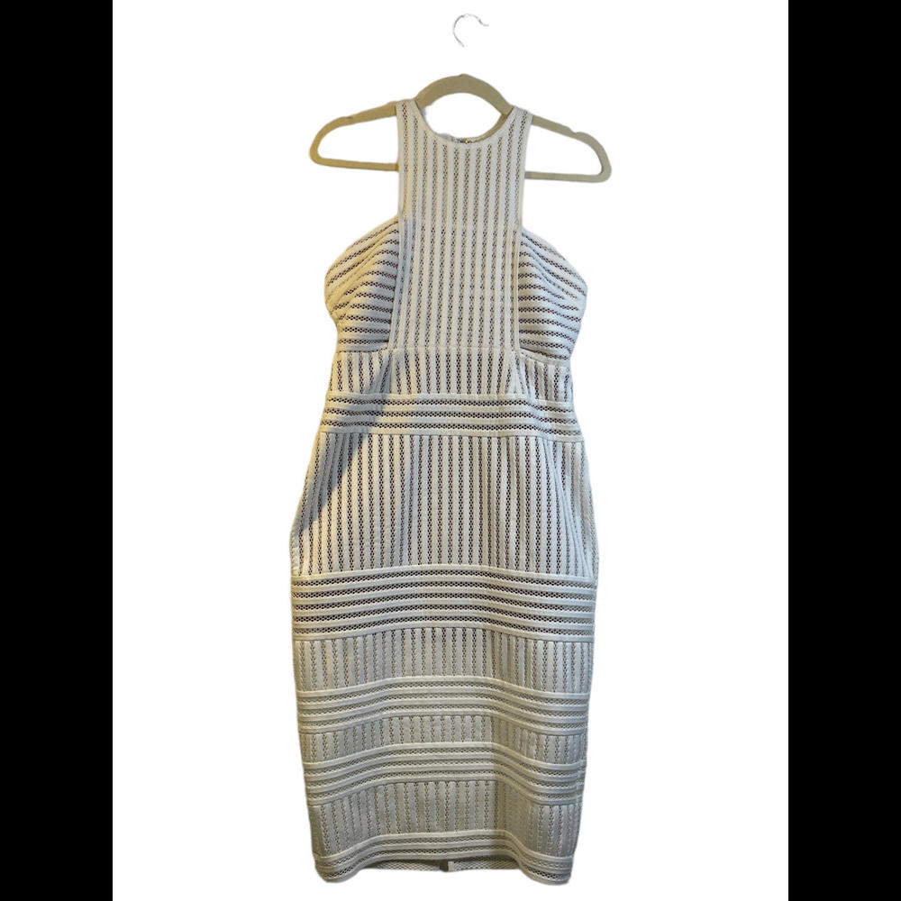 Self-Portrait White Midi Dress